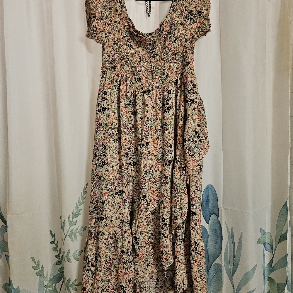 Maxi Challis Tulip Hem Off Shoulder Dress